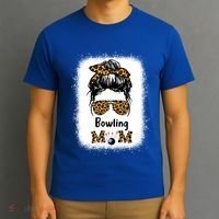 Bowling Mom Bleached Leopard Cheetah Print Mama Funny Cool Gift T-Shirt thumb 3