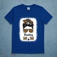 Bowling Mom Bleached Leopard Cheetah Print Mama Funny Cool Gift T-Shirt thumb 5