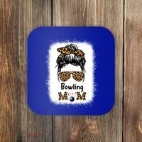 Bowling Mom Bleached Leopard Cheetah Print Mama Funny Cool Gift Coaster thumb 0