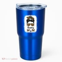 Bowling Mom Bleached Leopard Cheetah Print Mama Funny Cool Gift Tumbler thumb 0