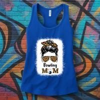 Bowling Mom Bleached Leopard Cheetah Print Mama Funny Cool Gift Women's Tank Top thumb 3