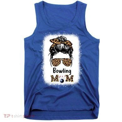Bowling Mom Bleached Leopard Cheetah Print Mama Funny Cool Gift Tank Top