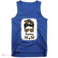 Bowling Mom Bleached Leopard Cheetah Print Mama Funny Cool Gift Tank Top thumb 0