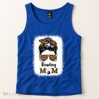 Bowling Mom Bleached Leopard Cheetah Print Mama Funny Cool Gift Tank Top thumb 2
