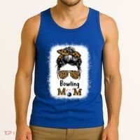 Bowling Mom Bleached Leopard Cheetah Print Mama Funny Cool Gift Tank Top thumb 3
