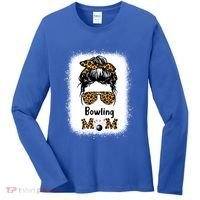 Bowling Mom Bleached Leopard Cheetah Print Mama Funny Cool Gift Women's Long Sleeve Shirt thumb 0