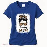 Bowling Mom Bleached Leopard Cheetah Print Mama Funny Cool Gift Women's T-Shirt thumb 0