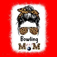 Bowling Mom Bleached Leopard Cheetah Print Mama Funny Cool Gift Santa Hat thumb 1