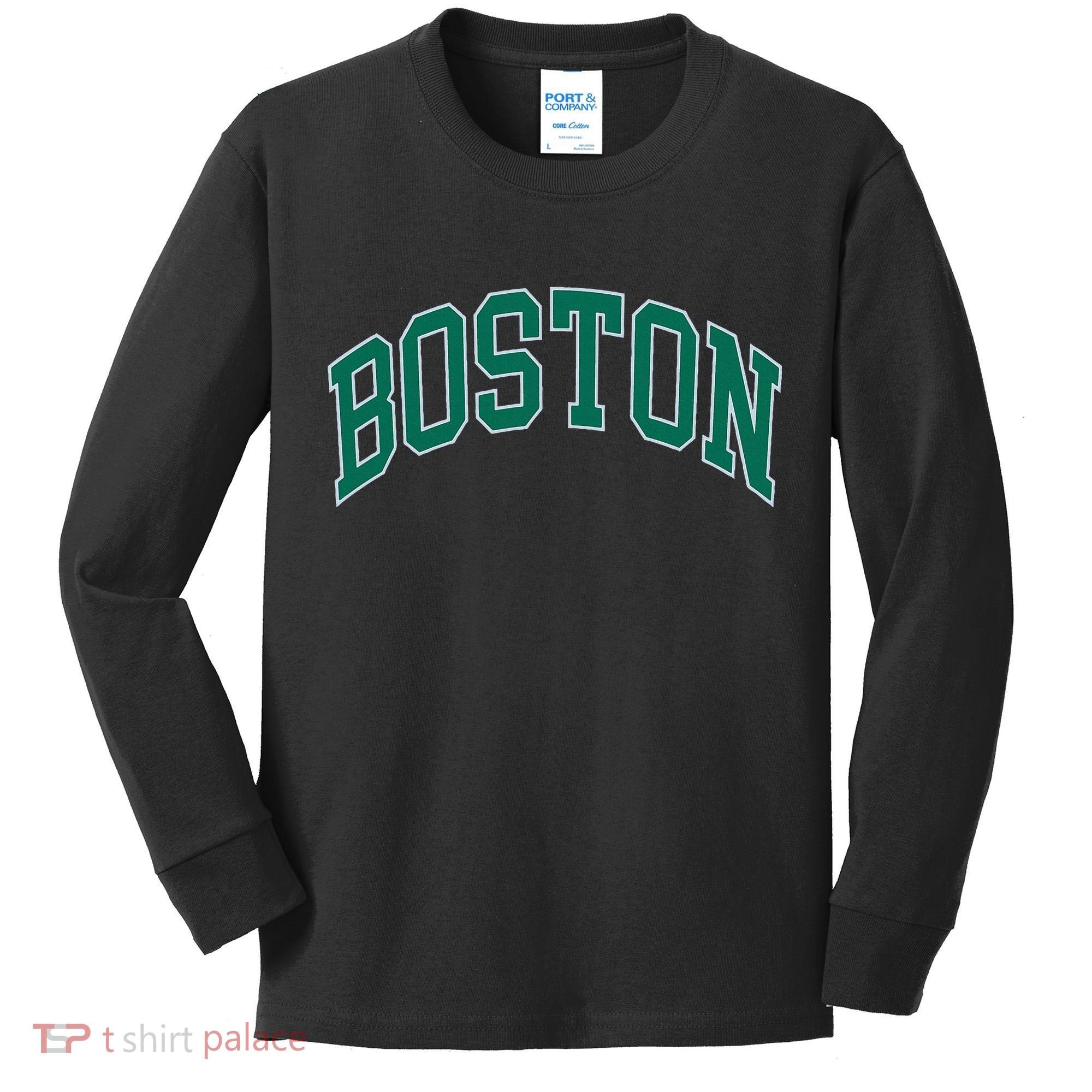 Boston Massachusetts Kids Long Sleeve Shirt