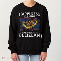 Belizean Marriage Belize Married Flag Wedded Culture Women's Sweatshirt thumb 0