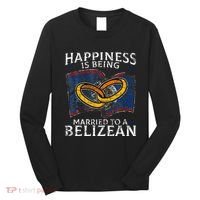 Belizean Marriage Belize Married Flag Wedded Culture Long Sleeve Shirt thumb 0