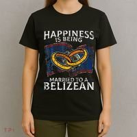 Belizean Marriage Belize Married Flag Wedded Culture T-Shirt thumb 4