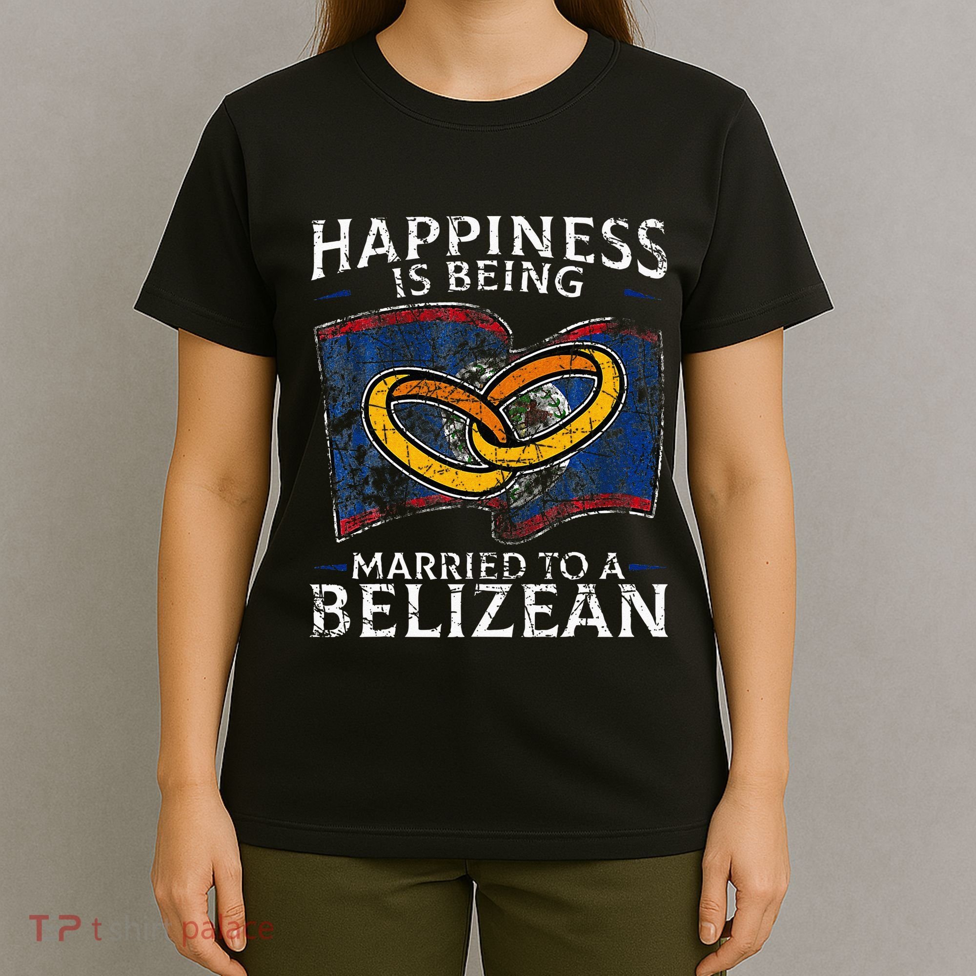 Belizean Marriage Belize Married Flag Wedded Culture T-Shirt