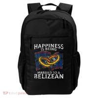 Belizean Marriage Belize Married Flag Wedded Culture Backpack thumb 0