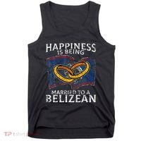 Belizean Marriage Belize Married Flag Wedded Culture Tank Top thumb 0