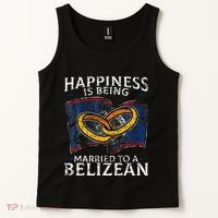 Belizean Marriage Belize Married Flag Wedded Culture Tank Top thumb 2