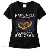 Belizean Marriage Belize Married Flag Wedded Culture Women's T-Shirt thumb 0