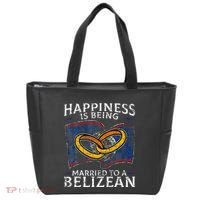 Belizean Marriage Belize Married Flag Wedded Culture Tote Bag thumb 0