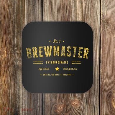 Brew Master Beer Brewing Homebrew Gift For Brewer Brewmaster Coaster
