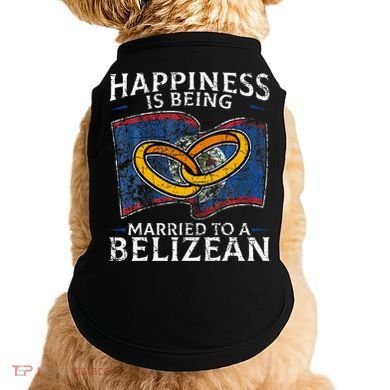 Belizean Marriage Belize Married Flag Wedded Culture Doggie Tank