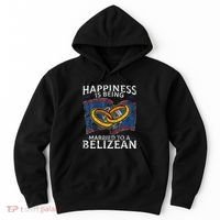 Belizean Marriage Belize Married Flag Wedded Culture Hoodie thumb 0