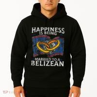 Belizean Marriage Belize Married Flag Wedded Culture Hoodie thumb 2