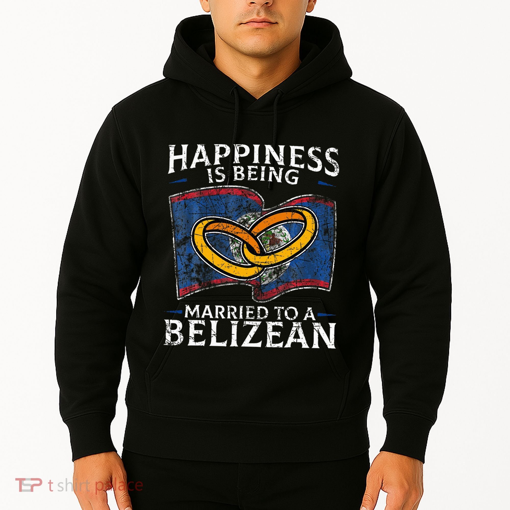 Belizean Marriage Belize Married Flag Wedded Culture Hoodie