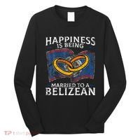 Belizean Marriage Belize Married Flag Wedded Culture Long Sleeve Shirt thumb 0