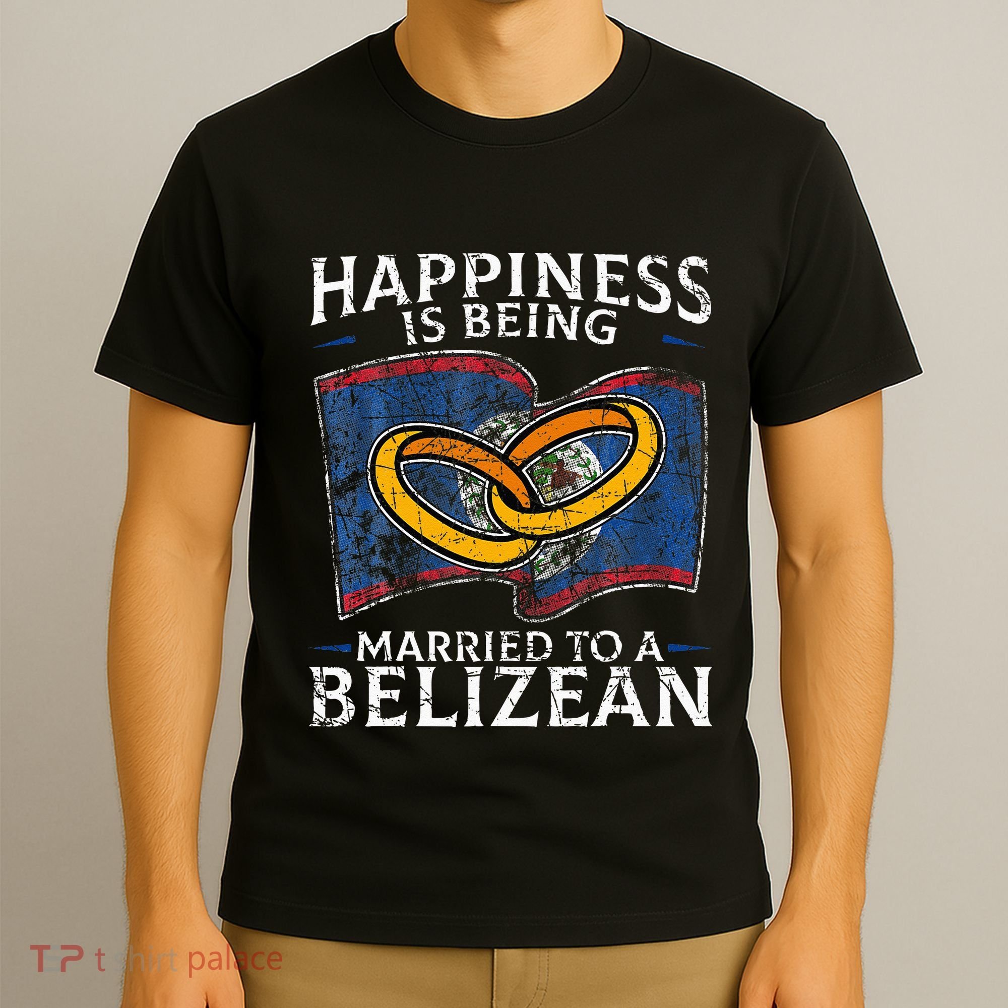 Belizean Marriage Belize Married Flag Wedded Culture T-Shirt