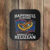 Belizean Marriage Belize Married Flag Wedded Culture Coaster thumb 0