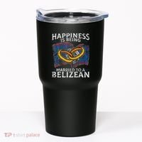 Belizean Marriage Belize Married Flag Wedded Culture Tumbler thumb 0