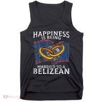 Belizean Marriage Belize Married Flag Wedded Culture Tank Top thumb 0