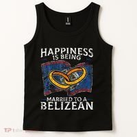 Belizean Marriage Belize Married Flag Wedded Culture Tank Top thumb 2