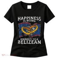 Belizean Marriage Belize Married Flag Wedded Culture Women's T-Shirt thumb 0