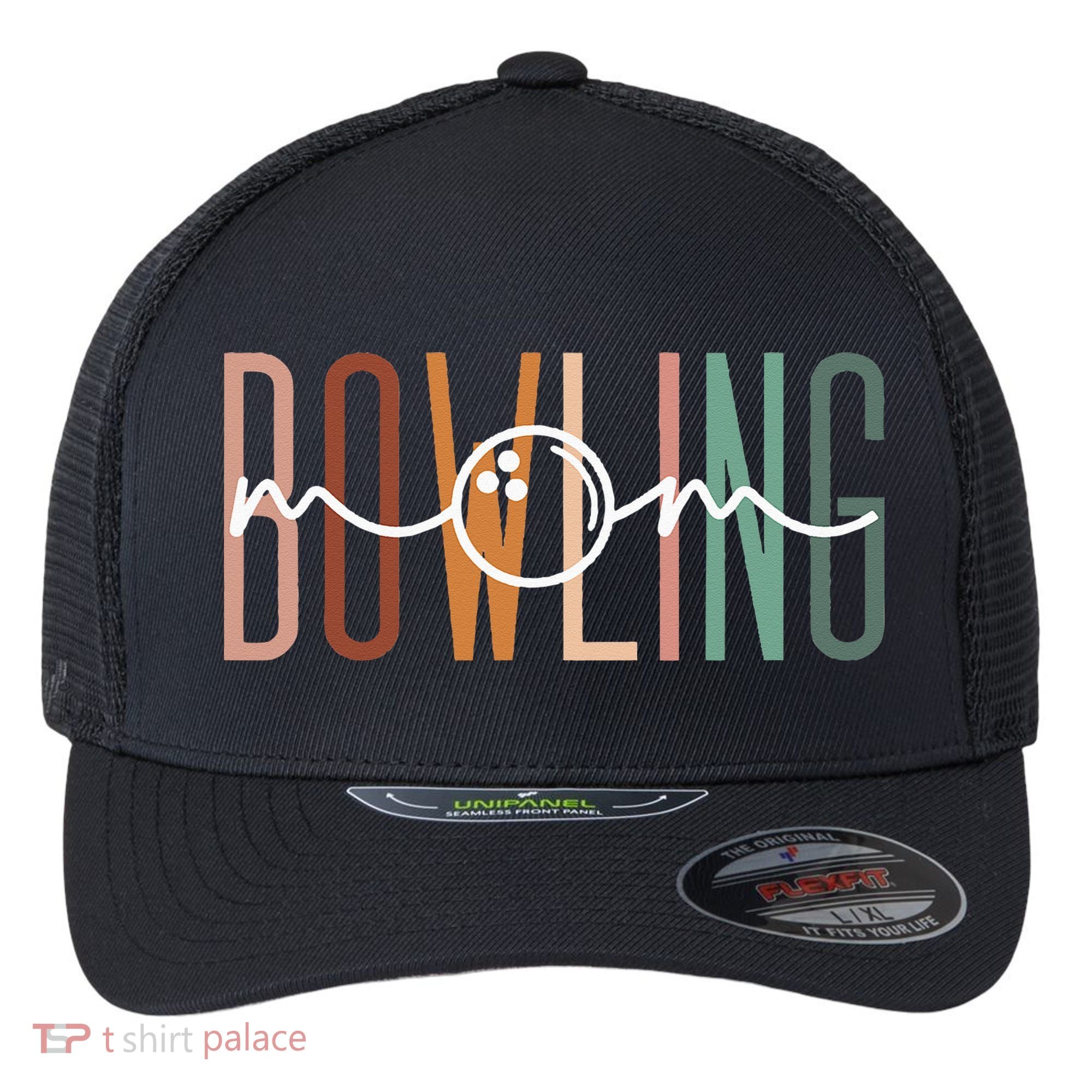 Bowling Mom Bowling Mama Cute Mom Life Bowling Flexfit Unipanel Trucker Cap