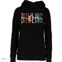 Bowling Mom Bowling Mama Cute Mom Life Bowling Womens Funnel Neck Pullover Hood thumb 0