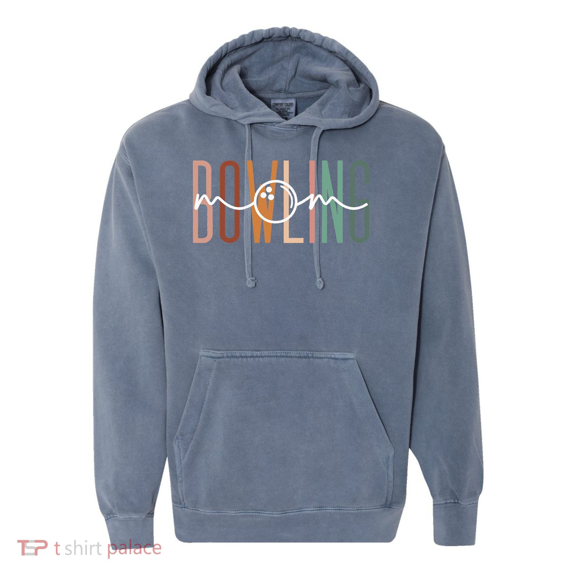 Bowling Mom Bowling Mama Cute Mom Life Bowling Comfort Colors Garment-Dyed Hooded Sweatshirt