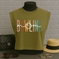 Bowling Mom Bowling Mama Cute Mom Life Bowling Garment-Dyed Women's Muscle Tee thumb 3