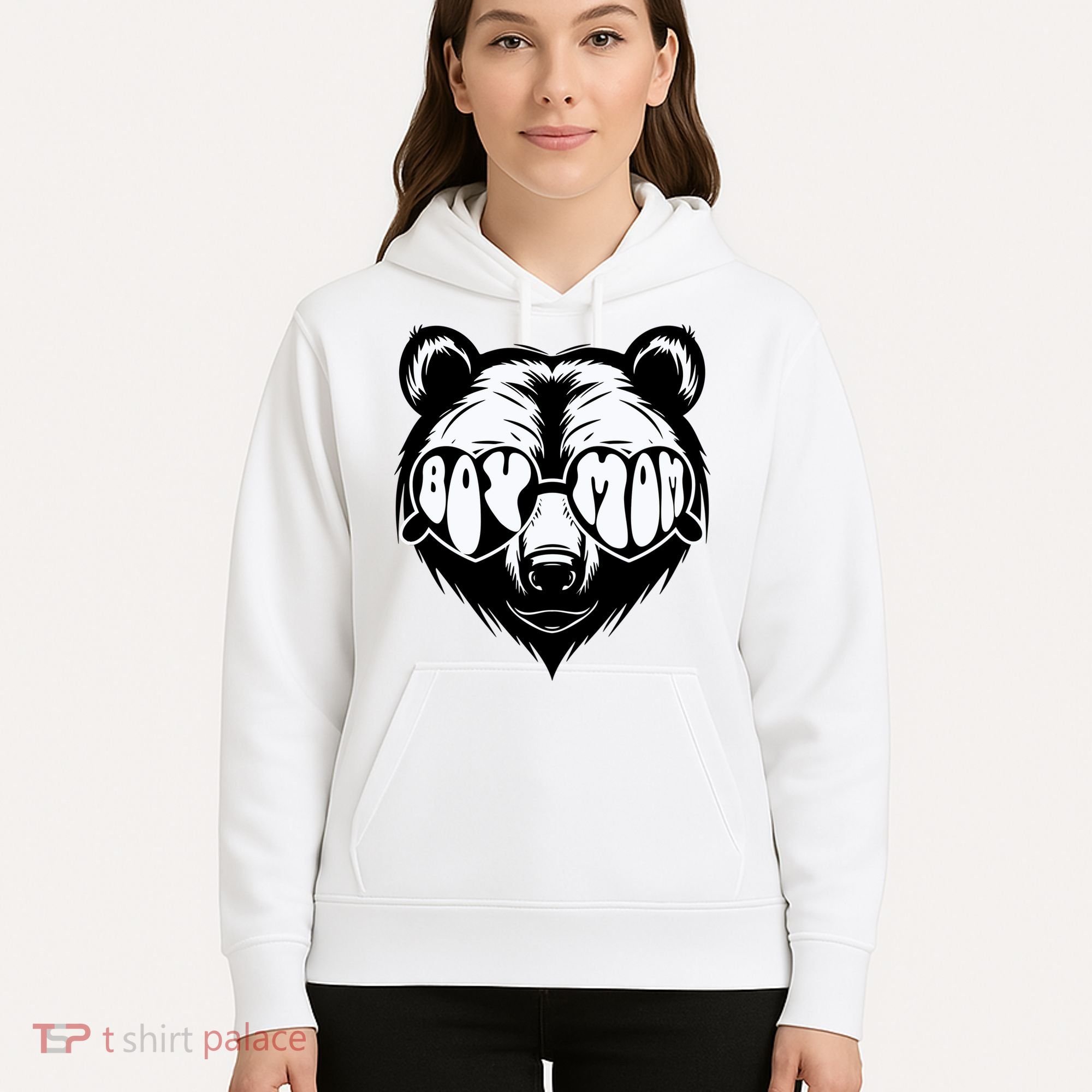 Boy Mom Bear Mothers Day Cool Gifts Hoodie