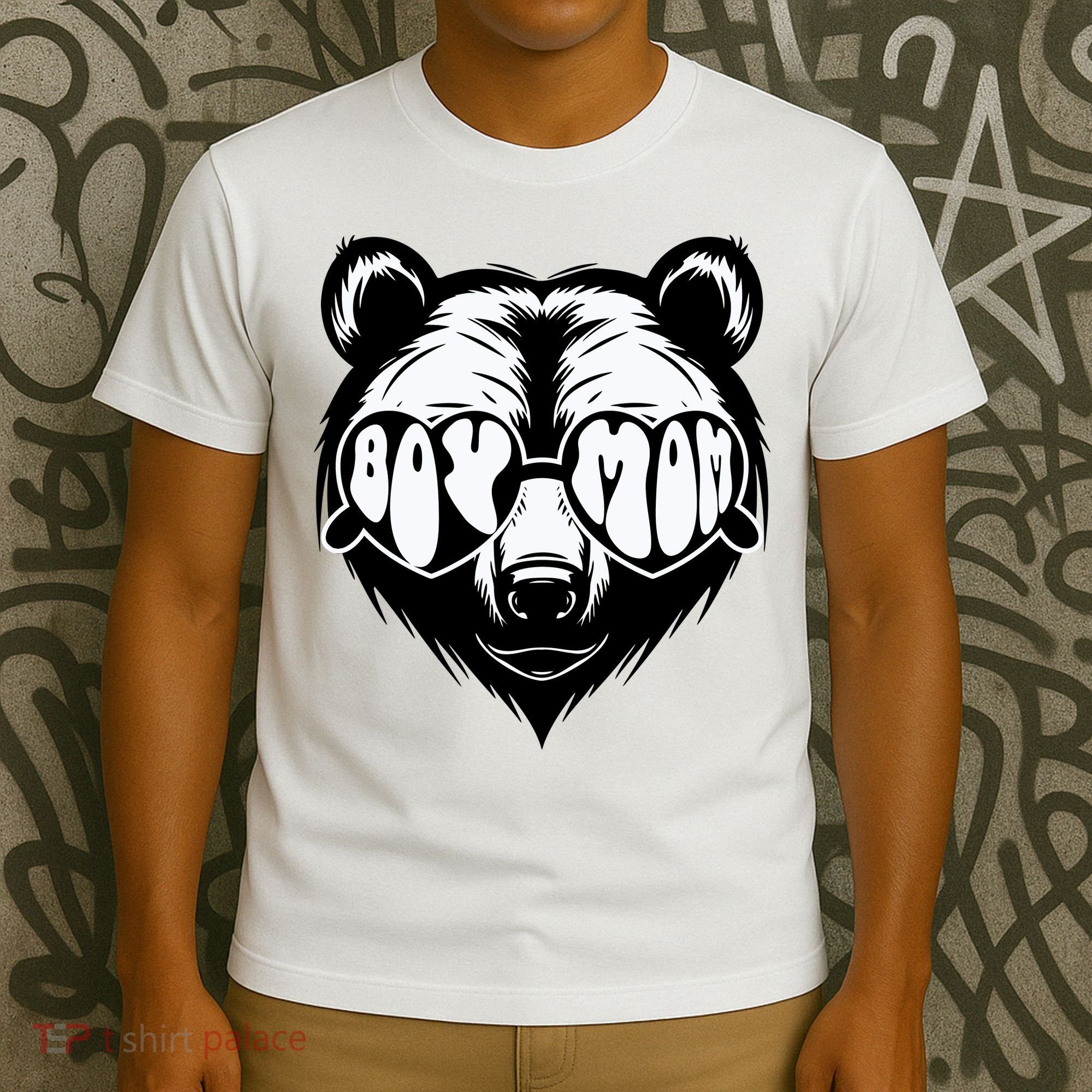 Boy Mom Bear Mothers Day Cool Gifts T-Shirt