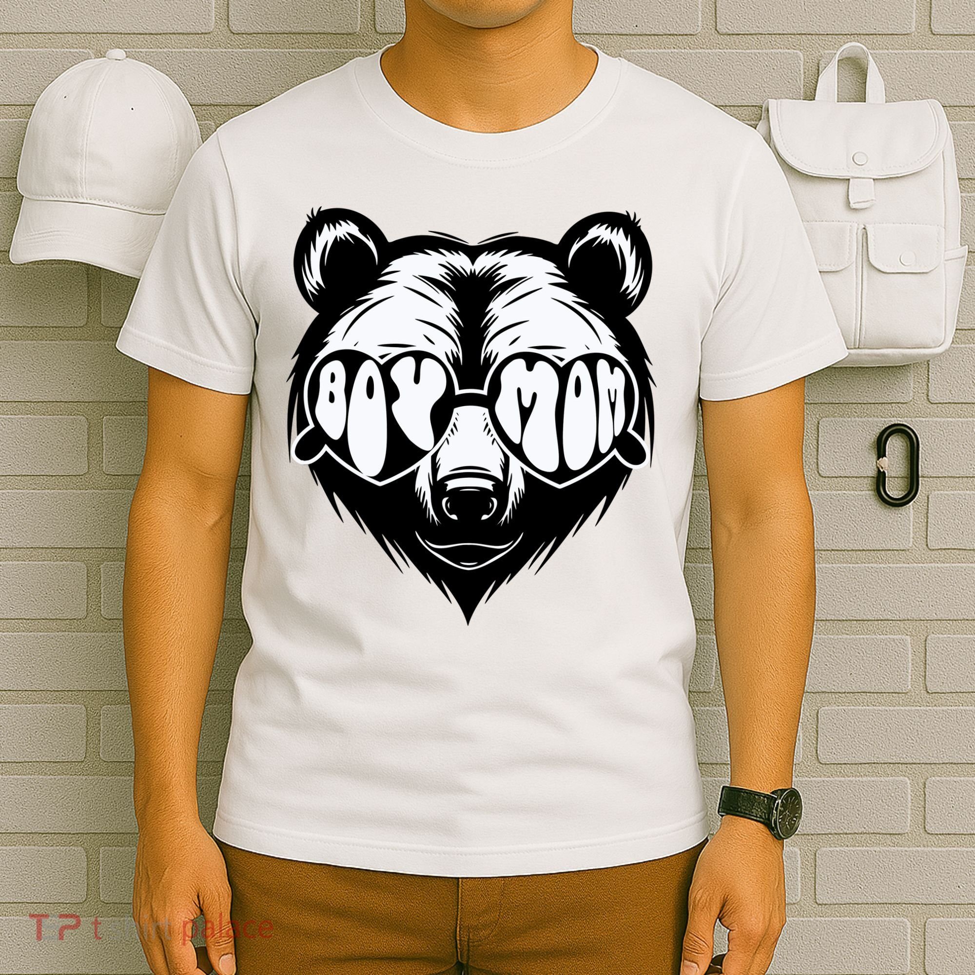 Boy Mom Bear Mothers Day Cool Gifts T-Shirt