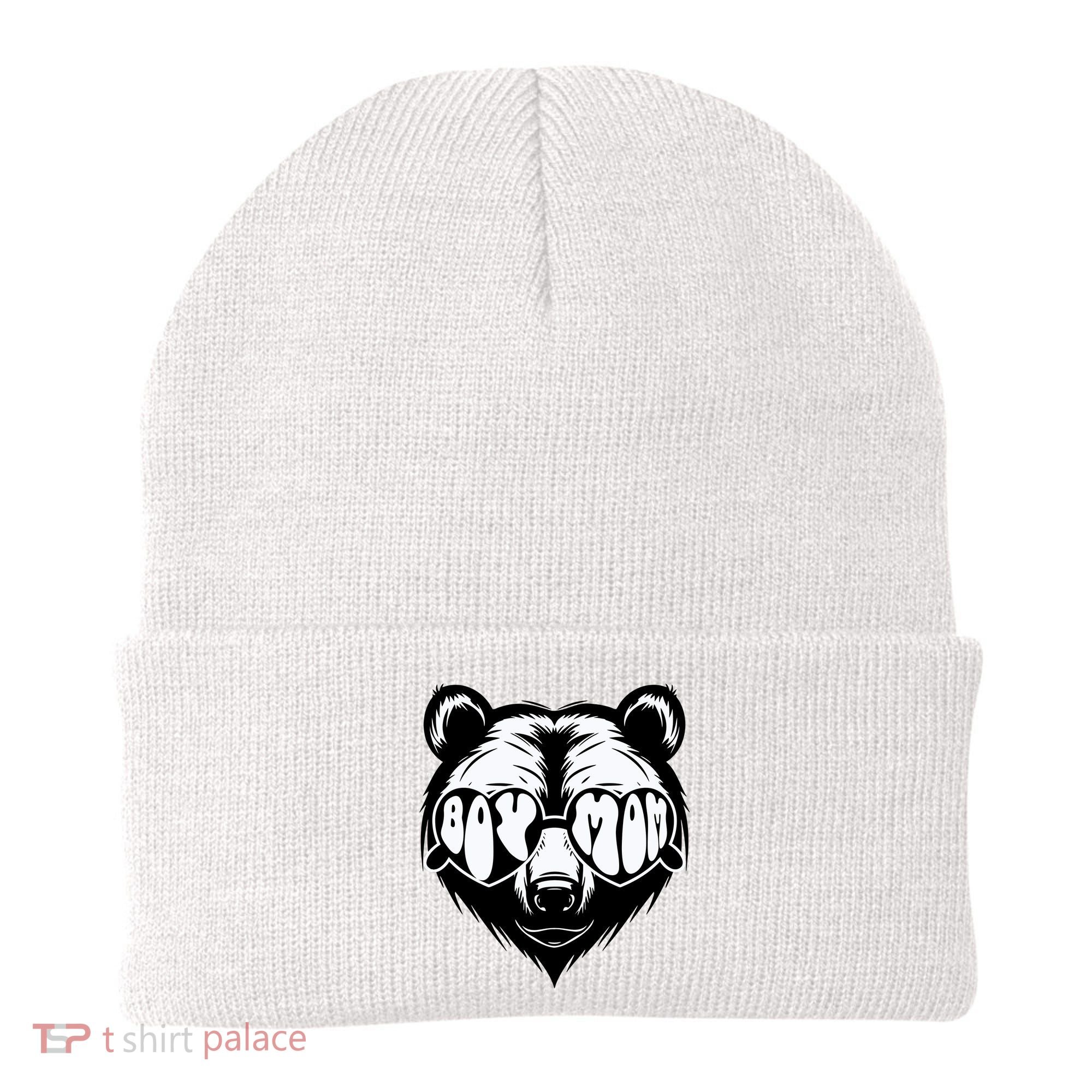 Boy Mom Bear Mothers Day Cool Gifts Beanie