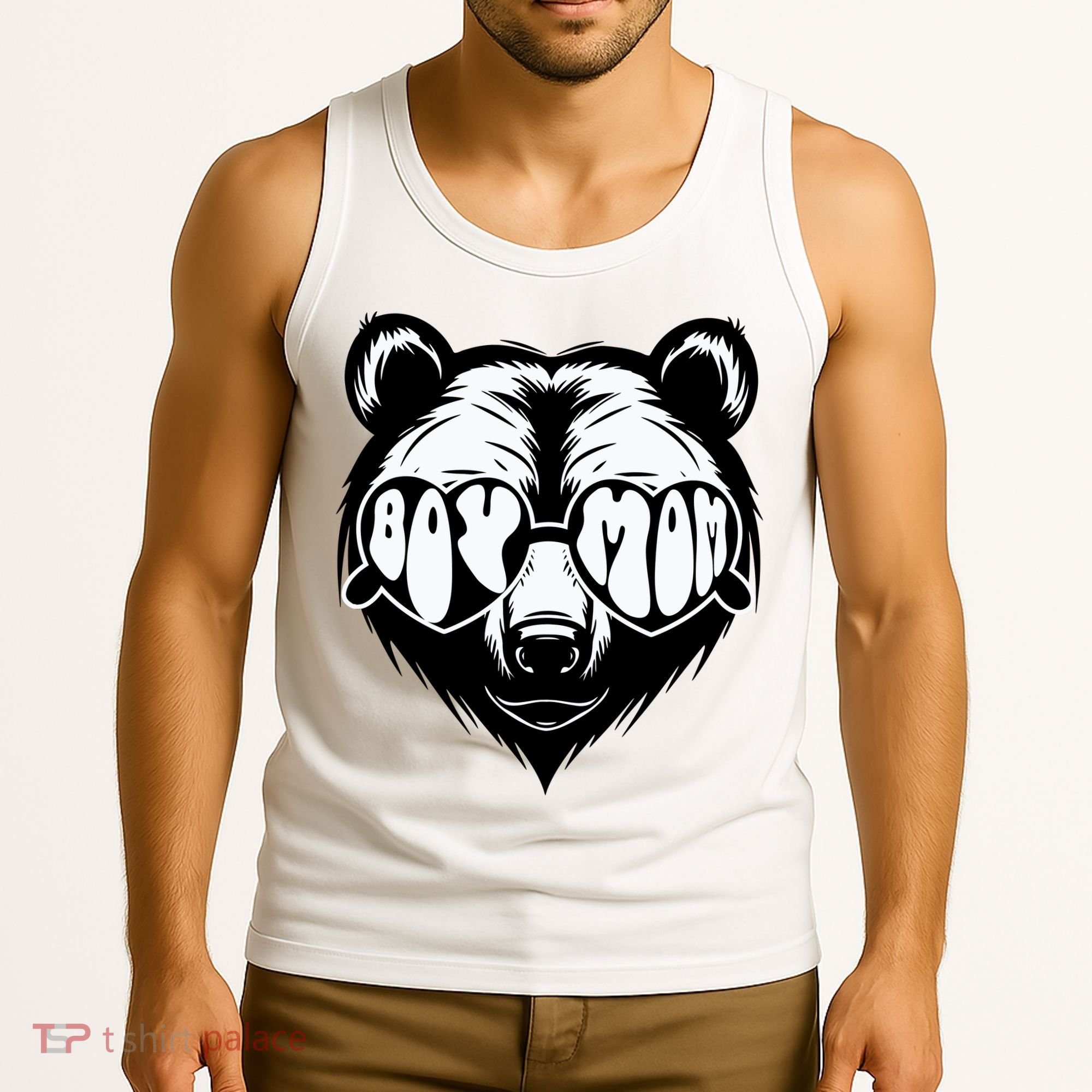 Boy Mom Bear Mothers Day Cool Gifts Tank Top