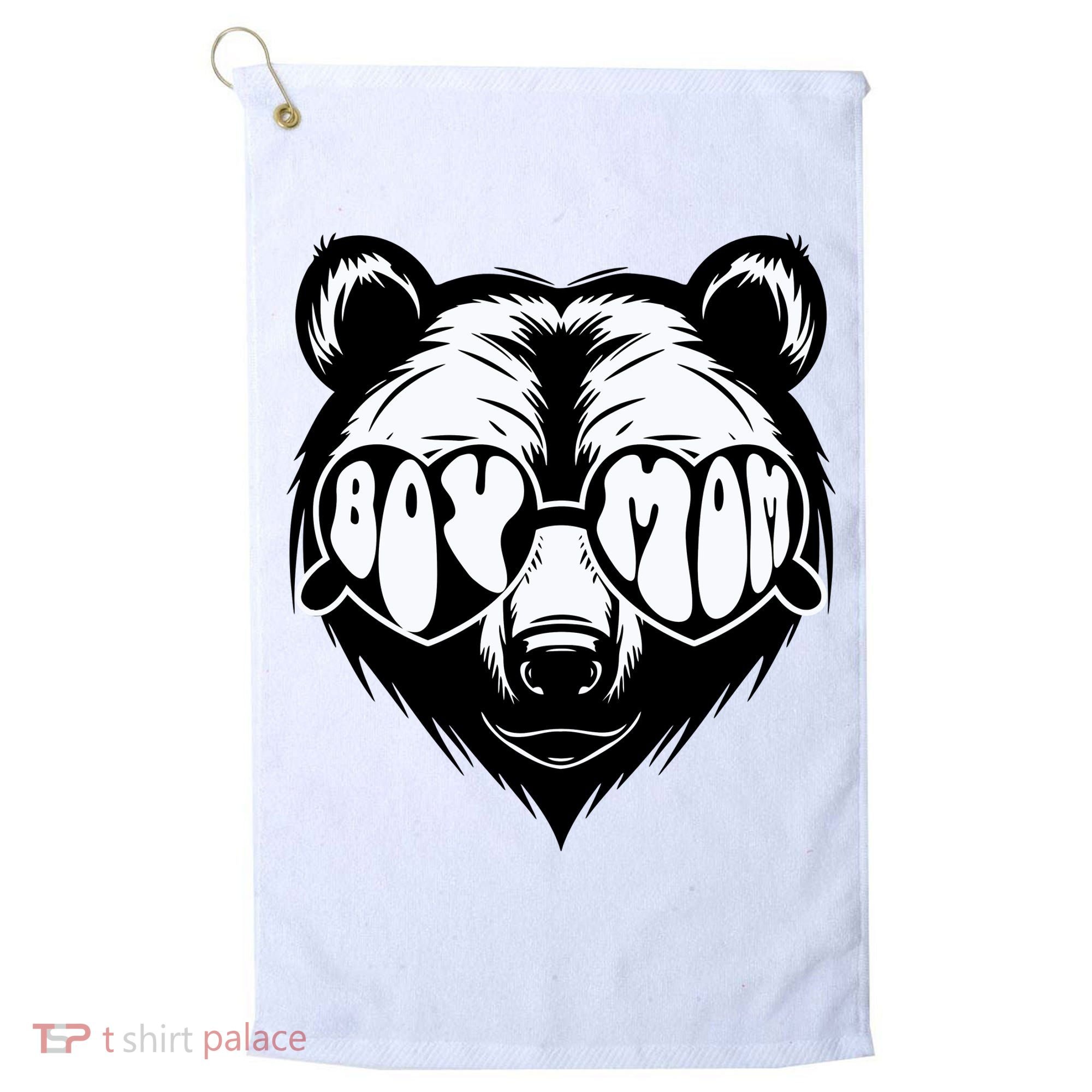 Boy Mom Bear Mothers Day Cool Gifts Golf Towel