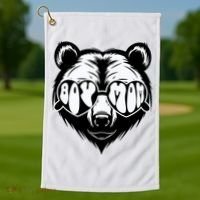 Boy Mom Bear Mothers Day Cool Gifts Golf Towel thumb 1