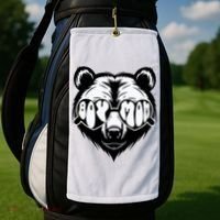 Boy Mom Bear Mothers Day Cool Gifts Golf Towel thumb 2
