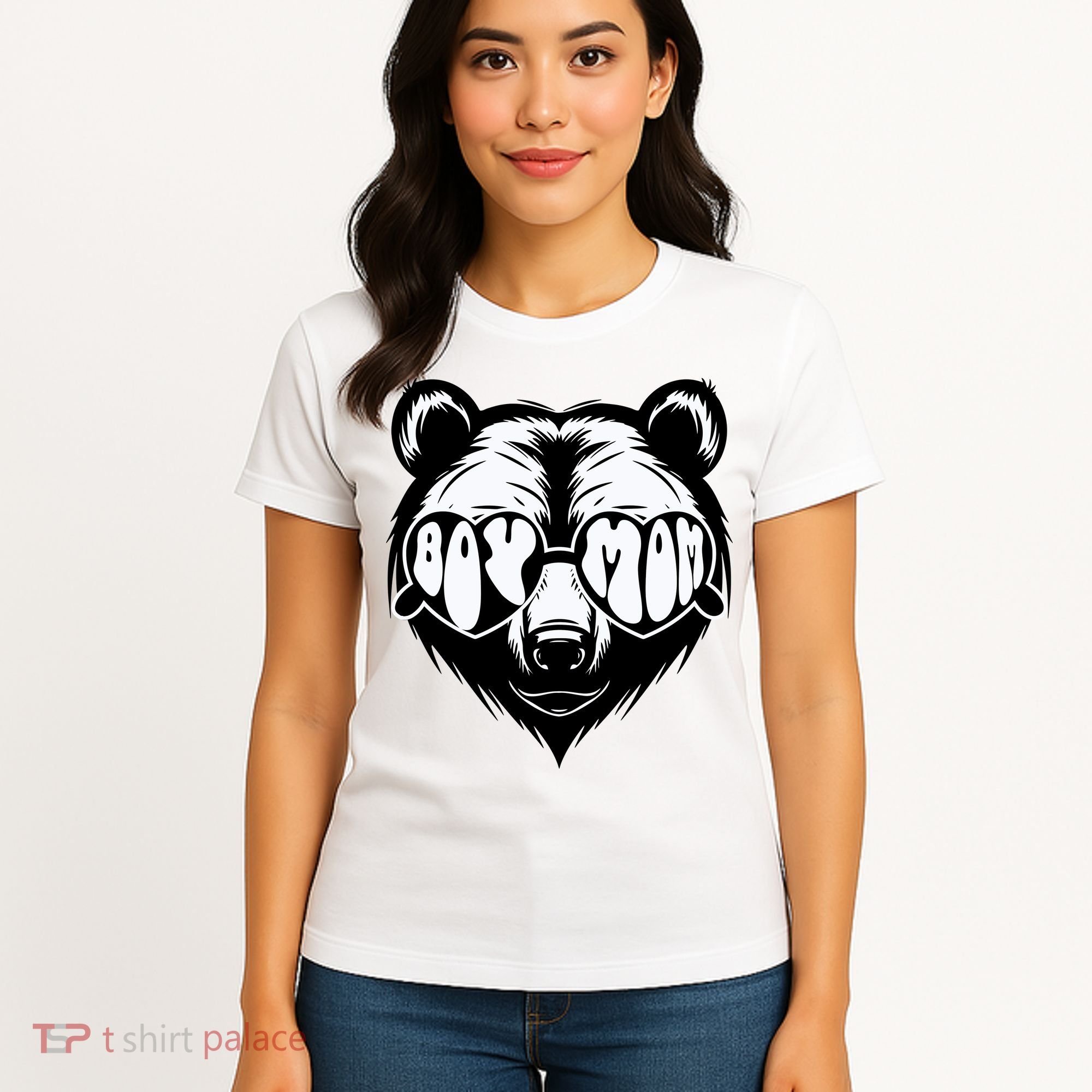 Boy Mom Bear Mothers Day Cool Gifts Women's T-Shirt