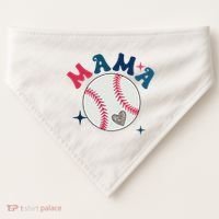Baseball Mama USA-Made Doggie Bandana thumb 0