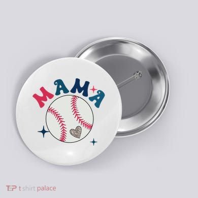 Baseball Mama Button