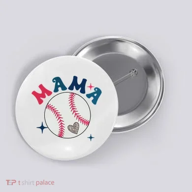 Baseball Mama Button